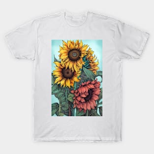 Beautiful Yellow Sunflowers T-Shirt